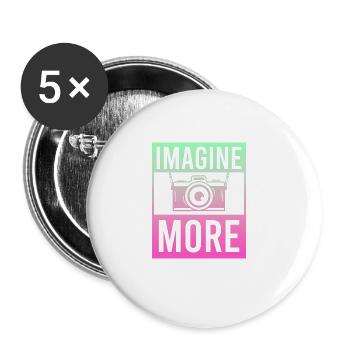 Photographie Photo Photographe Photographes! Photographes - Lot de 5 grands badges (56 mm) - blanc - Devant