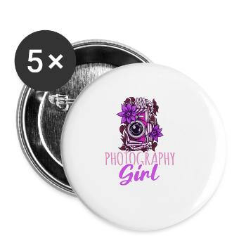 Photographie Photo Photographe Photographes! Photographes - Lot de 5 grands badges (56 mm) - blanc - Devant