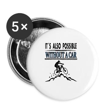 It also works without a car cycling bike gift - Buttons large 2.2''/56 mm (5-pack) - white - Front