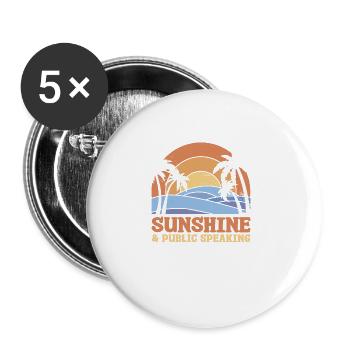 Sunshine & Public Speaking Speech Speaker - Buttons large 2.2''/56 mm (5-pack) - white - Front