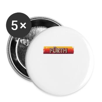 Fürtherin Fürther Fürth - Buttons large 2.2''/56 mm (5-pack) - white - Front