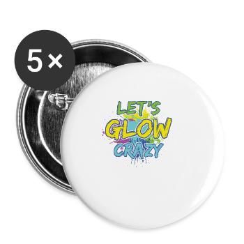80s Retro CostumeTheme Party Costume 90s Party - Buttons large 2.2''/56 mm (5-pack) - white - Front