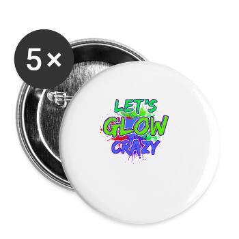 80s Retro CostumeTheme Party Costume 90s Party - Buttons large 2.2''/56 mm (5-pack) - white - Front
