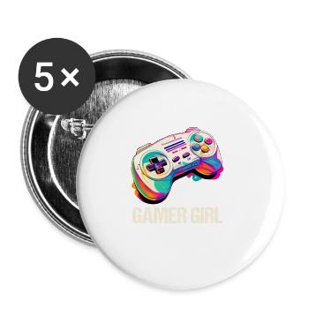 Gaming Console PC Gamer Girl Gamer Girl - Buttons large 2.2''/56 mm (5-pack) - white - Front