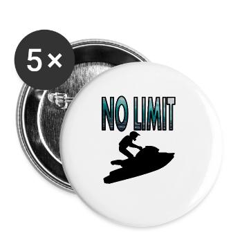 Le jet ski n’est pas une limite - Lot de 5 grands badges (56 mm) - blanc - Devant