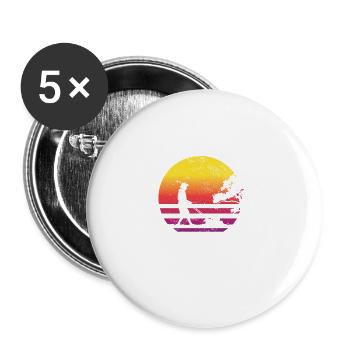 Dads Against Weed Plant Daddy Lawnmowing Dad - Buttons groß 56 mm (5er Pack) - Weiß - Vorne