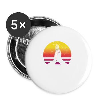 Aimer Dieu publiquement Verset biblique Citation Église de Jésus - Lot de 5 grands badges (56 mm) - blanc - Devant