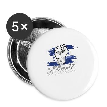 Pas hondurien mais favorable au Honduras - Lot de 5 grands badges (56 mm) - blanc - Devant