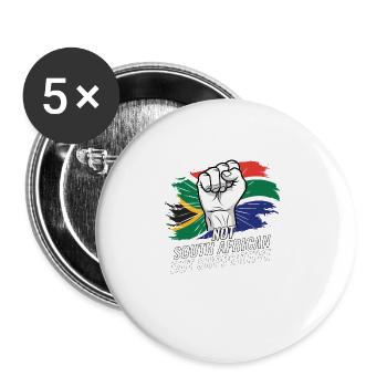 Not South African But Supportive South Africa - Buttons large 2.2''/56 mm (5-pack) - white - Front