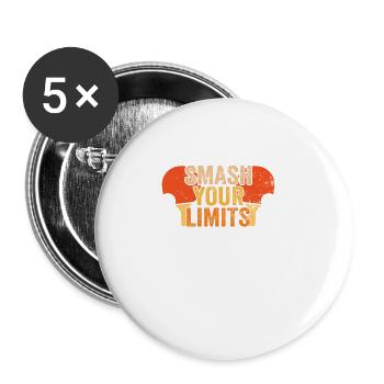Tischtennis Ping Pong Spieler Verein Club Outfit! - Buttons groß 56 mm (5er Pack) - Weiß - Vorne