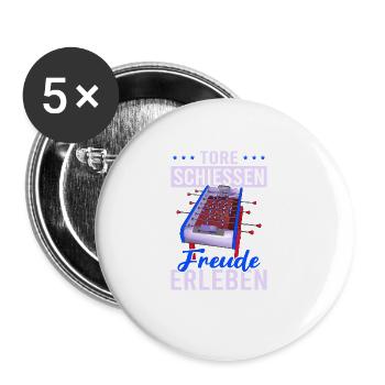 Tischfussball Geschenk Fans Wuzler Tischfussball - Buttons groß 56 mm (5er Pack) - Weiß - Vorne