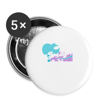 Tenue Club Joueur de Tennis de Table Club! - Lot de 5 grands badges (56 mm) - blanc - Devant