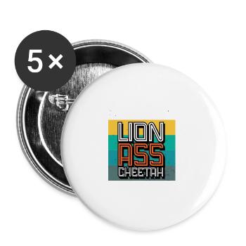 Lustiges Scheidung Glücklich Geschieden und - Buttons groß 56 mm (5er Pack) - Weiß - Vorne