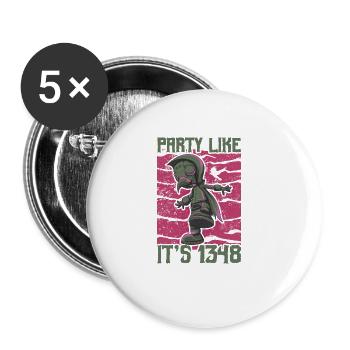 Horror Plague Doctor Film Festival Halloween Zombie - Buttons large 2.2''/56 mm (5-pack) - white - Front