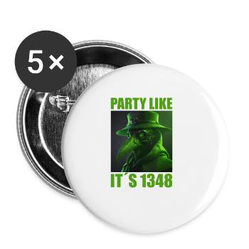 Horror Plague Doctor Film Festival Halloween Zombie - Buttons large 2.2''/56 mm (5-pack) - white - Front