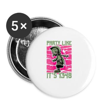 Doctor, Physician, Medical Student, Graduation - Buttons large 2.2''/56 mm (5-pack) - white - Front