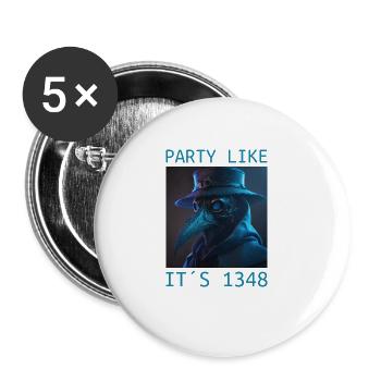 Horror Plague Doctor Film Festival Halloween Zombie - Buttons large 2.2''/56 mm (5-pack) - white - Front