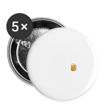 Ce contrôleur aérien a besoin de bière - Lot de 5 grands badges (56 mm) - blanc - Devant