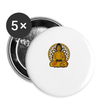 Buddha with Gamepad Spiritual Game - Buttons large 2.2''/56 mm (5-pack) - white - Front