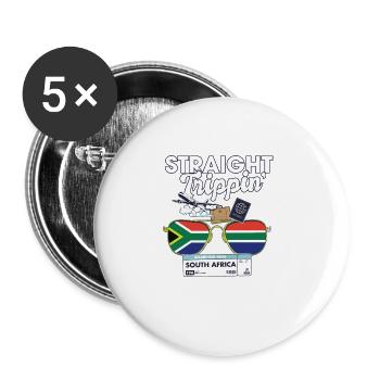 Straight Trippin' South Africa Vacation Tour - Lot de 5 grands badges (56 mm) - blanc - Devant