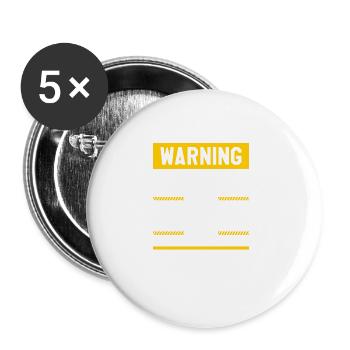 Warnung kann spontan anfangen, darüber zu sprechen - Buttons groß 56 mm (5er Pack) - Weiß - Vorne