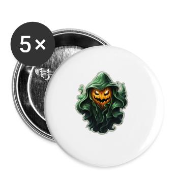 Ghost Lover Cartoon Style Halloween Ghost Spooky - Buttons groß 56 mm (5er Pack) - Weiß - Vorne