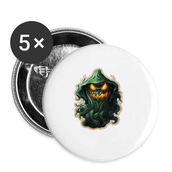 Ghost Lover Cartoon Style Halloween Ghost Spooky - Buttons groß 56 mm (5er Pack) - Weiß - Vorne
