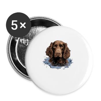 Dog American Water Spaniel - Buttons large 2.2''/56 mm (5-pack) - white - Front