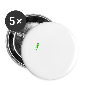 Alien, UFO, UAP, Space, Space Flying Object - Buttons large 2.2''/56 mm (5-pack) - white - Front