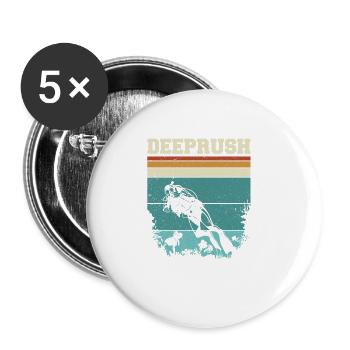 Plongée sous-marine, Plongée sous-marine, Vacances en mer - Lot de 5 grands badges (56 mm) - blanc - Devant