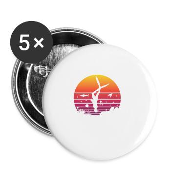 Diving, Apnea Diving, Apnea No Limit Freediving - Buttons large 2.2''/56 mm (5-pack) - white - Front
