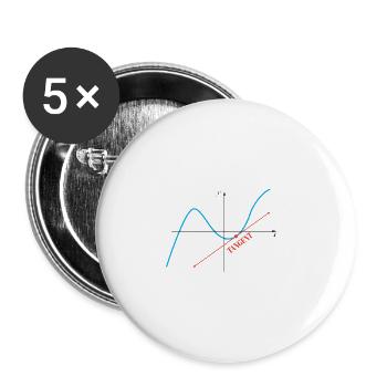 Math Pun Sometimes I Go Off On A Tangent - Buttons large 2.2''/56 mm (5-pack) - white - Front