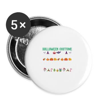 En raison de l’inflation, c’est mon Halloween - Lot de 5 grands badges (56 mm) - blanc - Devant