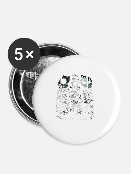 Last Rep 80s Slasher Bodybuilding - Buttons groß 56 mm (5er Pack) - Weiß