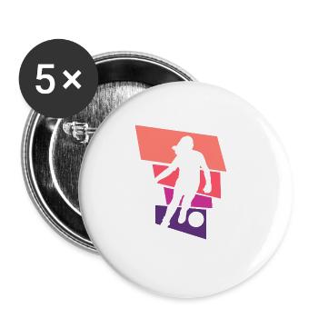 Women's Soccer, Women's Soccer, Women's Soccer - Buttons large 2.2''/56 mm (5-pack) - white - Front