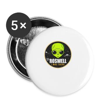 Alien, OVNI, UAP, Espace, Objet volant de l’espace - Lot de 5 grands badges (56 mm) - blanc - Devant