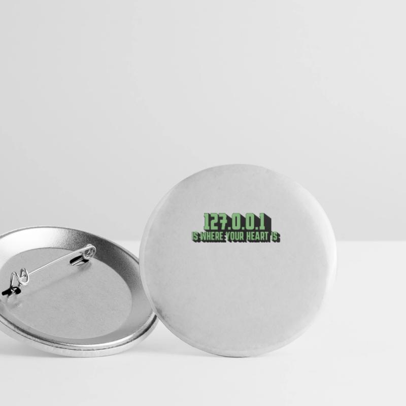 127.0.0.1 - Der Herzschlag Eines Programmierers Buttons groß 56 mm (5er Pack)