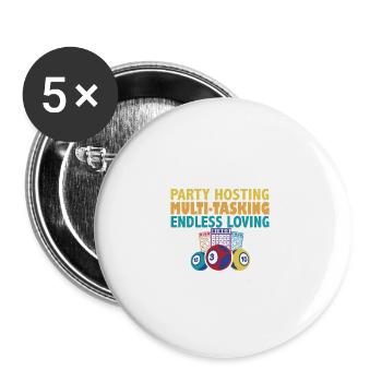 Proud Activity Assistant Appreciation - Buttons groß 56 mm (5er Pack) - Weiß - Vorne