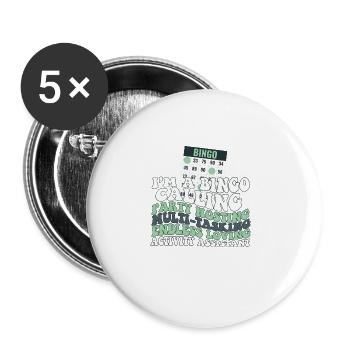 Proud Activity Assistant Appreciation - Buttons groß 56 mm (5er Pack) - Weiß - Vorne