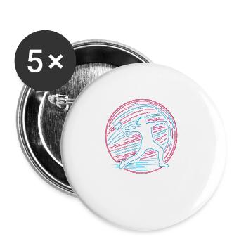 Axe Throwing Hatchet Thrower Axes - Buttons large 2.2''/56 mm (5-pack) - white - Front