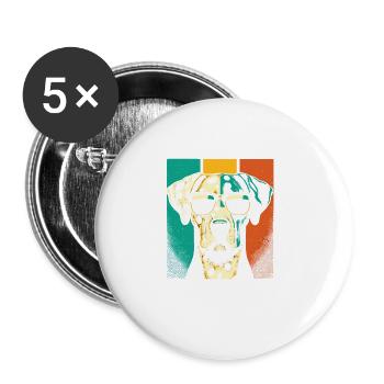 Vintage Dalmatian Dog Sunglasses Dogs Dal - Buttons large 2.2''/56 mm (5-pack) - white - Front