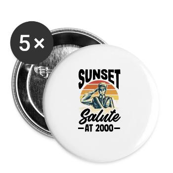 Embrace the Mission Military Time Adventure Call - Buttons groß 56 mm (5er Pack) - Weiß - Vorne