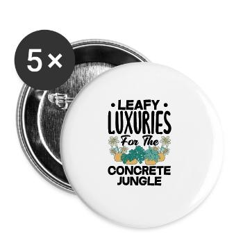 Talking to Plants is Essential Urban Gardener - Buttons groß 56 mm (5er Pack) - Weiß - Vorne