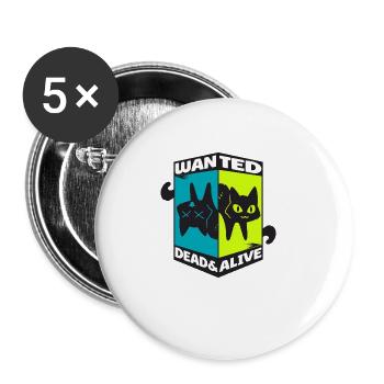 Physics Quantum Nerd Dead Alive Schrödinger's Cat - Buttons large 2.2''/56 mm (5-pack) - white - Front