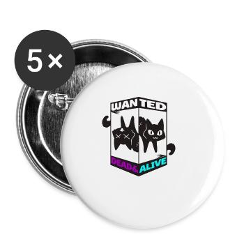 Physics Quantum Nerd Dead Alive Schrödinger's Cat - Buttons large 2.2''/56 mm (5-pack) - white - Front