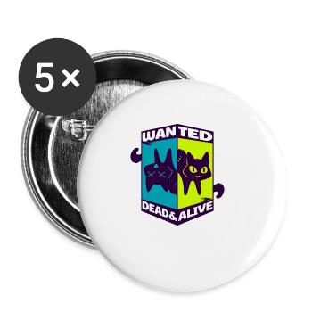 Physics Quantum Nerd Dead Alive Schrödinger's Cat - Buttons large 2.2''/56 mm (5-pack) - white - Front