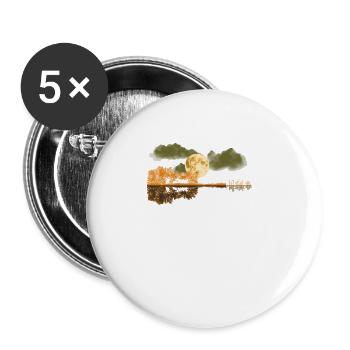 Gitarre, Musiker, Musik Band, Gitarrist, - Buttons groß 56 mm (5er Pack) - Weiß - Vorne