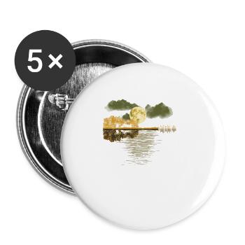 Gitarre, Musiker, Musik Band, Gitarrist, - Buttons groß 56 mm (5er Pack) - Weiß - Vorne