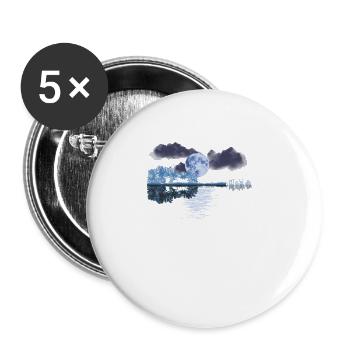 Gitarre, Musiker, Musik Band, Gitarrist, - Buttons groß 56 mm (5er Pack) - Weiß - Vorne