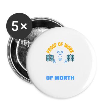 Cryptocurrency AI & Crypto Enthusiast Blockchain - Buttons groß 56 mm (5er Pack) - Weiß - Vorne